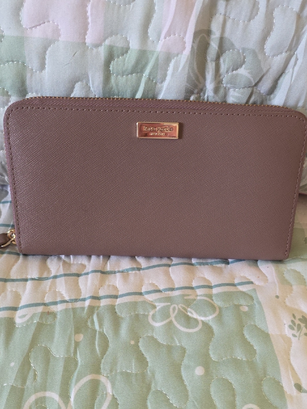 Kate Spade Taupe Zip-Around Wallet